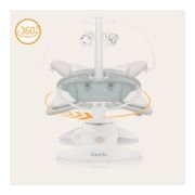 Balansoar, Lionelo, Mell, 2 in 1, Rotire 360 grade, Electric, Cu 3 moduri de leganare, Cu 5 trepte de viteza, Cu 3 pozitii de inclinare, Cu timer, 12 melodii si 2 sunete ale naturii, Pana la 9 kg, Bej BYNLO-MELL_BEIGE_SAND