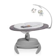 Balansoar, Lionelo, Mell, 2 in 1, Rotire 360 grade, Electric, Cu 3 moduri de leganare, Cu 5 trepte de viteza, Cu 3 pozitii de inclinare, Cu timer, 12 melodii si 2 sunete ale naturii, Pana la 9 kg, Gri BYNLO-MELL_GREY_STONE