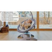Balansoar, Lionelo, Mell, 2 in 1, Rotire 360 grade, Electric, Cu 3 moduri de leganare, Cu 5 trepte de viteza, Cu 3 pozitii de inclinare, Cu timer, 12 melodii si 2 sunete ale naturii, Pana la 9 kg, Gri BYNLO-MELL_GREY_STONE