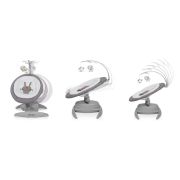 Balansoar, Lionelo, Mell, 2 in 1, Rotire 360 grade, Electric, Cu 3 moduri de leganare, Cu 5 trepte de viteza, Cu 3 pozitii de inclinare, Cu timer, 12 melodii si 2 sunete ale naturii, Pana la 9 kg, Gri BYNLO-MELL_GREY_STONE