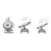Balansoar, Lionelo, Mell, 2 in 1, Rotire 360 grade, Electric, Cu 3 moduri de leganare, Cu 5 trepte de viteza, Cu 3 pozitii de inclinare, Cu timer, 12 melodii si 2 sunete ale naturii, Pana la 9 kg, Gri BYNLO-MELL_GREY_STONE