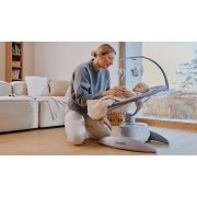Balansoar, Lionelo, Mell, 2 in 1, Rotire 360 grade, Electric, Cu 3 moduri de leganare, Cu 5 trepte de viteza, Cu 3 pozitii de inclinare, Cu timer, 12 melodii si 2 sunete ale naturii, Pana la 9 kg, Gri BYNLO-MELL_GREY_STONE