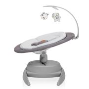 Balansoar, Lionelo, Mell, 2 in 1, Rotire 360 grade, Electric, Cu 3 moduri de leganare, Cu 5 trepte de viteza, Cu 3 pozitii de inclinare, Cu timer, 12 melodii si 2 sunete ale naturii, Pana la 9 kg, Gri BYNLO-MELL_GREY_STONE