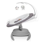 Balansoar, Lionelo, Mell, 2 in 1, Rotire 360 grade, Electric, Cu 3 moduri de leganare, Cu 5 trepte de viteza, Cu 3 pozitii de inclinare, Cu timer, 12 melodii si 2 sunete ale naturii, Pana la 9 kg, Gri BYNLO-MELL_GREY_STONE
