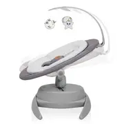 Balansoar, Lionelo, Mell, 2 in 1, Rotire 360 grade, Electric, Cu 3 moduri de leganare, Cu 5 trepte de viteza, Cu 3 pozitii de inclinare, Cu timer, 12 melodii si 2 sunete ale naturii, Pana la 9 kg, Gri BYNLO-MELL_GREY_STONE