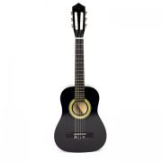Chitara din lemn pentru copii cu 6 corzi ecotoys hx18022-30, 76 x 28 cm - negru edeedihx18022-30dark