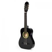 Chitara din lemn pentru copii cu 6 corzi ecotoys hx18026-34, 86 x 31 cm - negru edeedihx18026-34dark