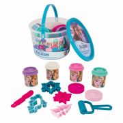 GALETUSA CU 4 BORCANASE DE PLASTILINA SI ACCESORII FROZEN VIV1045-03602