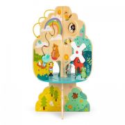 Jucarie interactiva din lemn sub forma de copac cu diverse activitati ecotoys 1045 edeedi1045