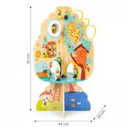 Jucarie interactiva din lemn sub forma de copac cu diverse activitati ecotoys 1045 edeedi1045