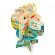 Jucarie interactiva din lemn sub forma de copac cu diverse activitati ecotoys 1045 edeedi1045