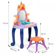 Masuta de toaleta pentru copii cu pian si accesorii ecotoys hc547390 edeedihc547390