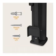 Poarta de siguranta, Lionelo, Thea, Cu suruburi, Textila, Retractabila, Mecanism dublu de blocare, Montaj universal, 80x140 cm, Conform cu standardul european de securitate EN1930, Negru BYNLO-THEA_BLACK_ONYX