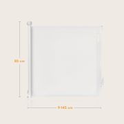 Poarta de siguranta, Lionelo, Thea, Textila, Ofera vizibilitate, Retractabila, Mecanism dublu de blocare, Montaj universal, 80x140 cm, Conform cu standardul european de securitate EN1930, Alb BYNLO-THEA_WHITE_NATURAL