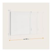 Poarta de siguranta, Lionelo, Thea, Textila, Ofera vizibilitate, Retractabila, Mecanism dublu de blocare, Montaj universal, 80x140 cm, Conform cu standardul european de securitate EN1930, Alb BYNLO-THEA_WHITE_NATURAL