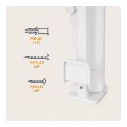 Poarta de siguranta, Lionelo, Thea, Textila, Ofera vizibilitate, Retractabila, Mecanism dublu de blocare, Montaj universal, 80x140 cm, Conform cu standardul european de securitate EN1930, Alb BYNLO-THEA_WHITE_NATURAL