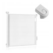 Poarta de siguranta, Lionelo, Thea, Textila, Ofera vizibilitate, Retractabila, Mecanism dublu de blocare, Montaj universal, 80x140 cm, Conform cu standardul european de securitate EN1930, Alb BYNLO-THEA_WHITE_NATURAL