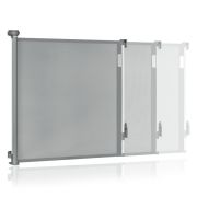 Poarta de siguranta, Lionelo, Thea, Textila, Ofera vizibilitate, Retractabila, Mecanism dublu de blocare, Montaj universal, 80x140 cm, Conform cu standardul european de securitate EN1930, Gri BYNLO-THEA_GREY_CONRETE