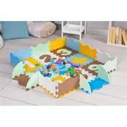 Salteluta de joaca tip puzzle cu pereti, 25 elemente, ecotoys 3255 - multicolor edeedi3255