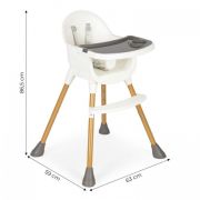 Scaun de masa pentru copii ecotoys ha-042 - alb edeediha-042white