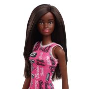 BARBIE PAPUSA CLASICA BRUNETA CU ROCHITA ROZ CU IMPRIMEU BARBIE VIVMTT7439_HRH08