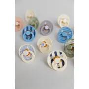 Bibs - suzeta colour studio collection stripe latex, tetina rotunda, 0 luni +-sky blue bbb10016230c