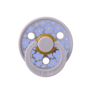 Bibs - suzeta studio colour flower latex, tetina rotunda, 0 luni +-fossil grey bbb10018303c