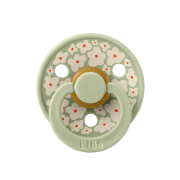 Bibs - suzeta studio colour flower latex, tetina rotunda, 0 luni +-sage bbb10018250c