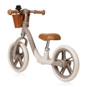 Bicicleta fara pedale, Lionelo, Alex Plus, Usoara, Cu ghidon si sa reglabile, Include cos depozitare si sonerie, Din otel, Cu roti din spuma EVA, 12 inch, Beige Sand BYNLO-ALEX_PLUS_BEIGE_SAND