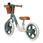 Bicicleta fara pedale, Lionelo, Alex Plus, Usoara, Cu ghidon si sa reglabile, Include cos depozitare si sonerie, Din otel, Cu roti din spuma EVA, 12 inch, Green Forest BYNLO-ALEX_PLUS_GREEN_FOREST