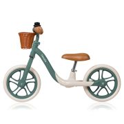Bicicleta fara pedale, Lionelo, Alex Plus, Usoara, Cu ghidon si sa reglabile, Include cos depozitare si sonerie, Din otel, Cu roti din spuma EVA, 12 inch, Green Forest BYNLO-ALEX_PLUS_GREEN_FOREST