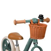Bicicleta fara pedale, Lionelo, Alex Plus, Usoara, Cu ghidon si sa reglabile, Include cos depozitare si sonerie, Din otel, Cu roti din spuma EVA, 12 inch, Green Forest BYNLO-ALEX_PLUS_GREEN_FOREST