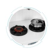 Bucatarie din lemn cu accesorii ecotoys plk563 - alb edeediplk563w