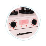 Bucatarie din lemn cu accesorii ecotoys plk563 - roz edeediplk563p
