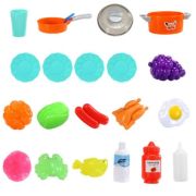 Bucatarie pentru copii cu sunete si lumini led ecotoys hc493096 - albastru edeedihc493096blue
