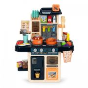 Bucatarie pentru copii cu sunete si lumini led ecotoys hc493096 - albastru edeedihc493096blue