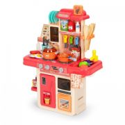 Bucatarie pentru copii cu sunete si lumini led ecotoys hc493096 - roz edeedihc493096pink