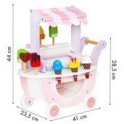 Carucior din lemn tip magazin de inghetata ecotoys tl89015 edeeditl89015