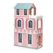 Casuta de papusi inalta din lemn cu mobilier ecotoys d8112 edeedid8112