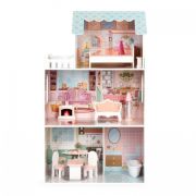 Casuta de papusi inalta din lemn cu mobilier ecotoys d8112 edeedid8112