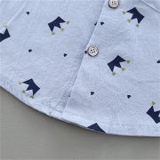 Costum bebelusi cu pantalonasi si camasuta bleu - Coronite LIHQ317-3