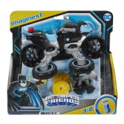 FISHER PRICE IMAGINEXT DC SUPER FRIENDS VEHICUL MOTOCICLETA CU FIGURINA BATMAN CU COSTUM GRI VIVMTM5649_GXX13