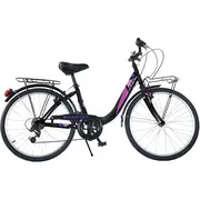 Bicicleta dino bikes 26' city summertime negru hubdb-604r-04-bk