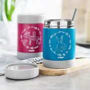 Cutie termica pentru mancare, otel inoxidabil vidat, 300 ml, albastra, Reer ColourDesign 90411