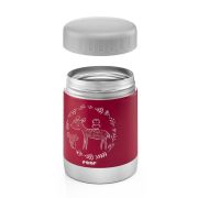 Cutie termica pentru mancare, otel inoxidabil vidat, 300 ml, rosie, Reer ColourDesign 90412