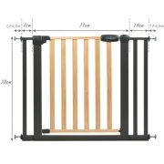 Poarta de siguranta 74-105 cm kidwell trasti - negru edeedibrzatra01a1