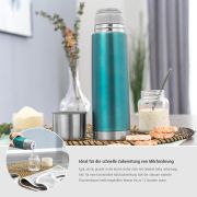 Sticla termos din otel inoxidabil vidat Colour, 450 ml, albastru, Reer 90503