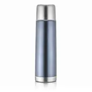 Sticla termos din otel inoxidabil vidat cu capac Colour, 450 ml, gri, Reer 90501