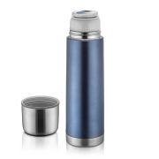 Sticla termos din otel inoxidabil vidat cu capac Colour, 450 ml, gri, Reer 90501