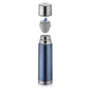 Sticla termos din otel inoxidabil vidat cu capac Colour, 450 ml, gri, Reer 90501